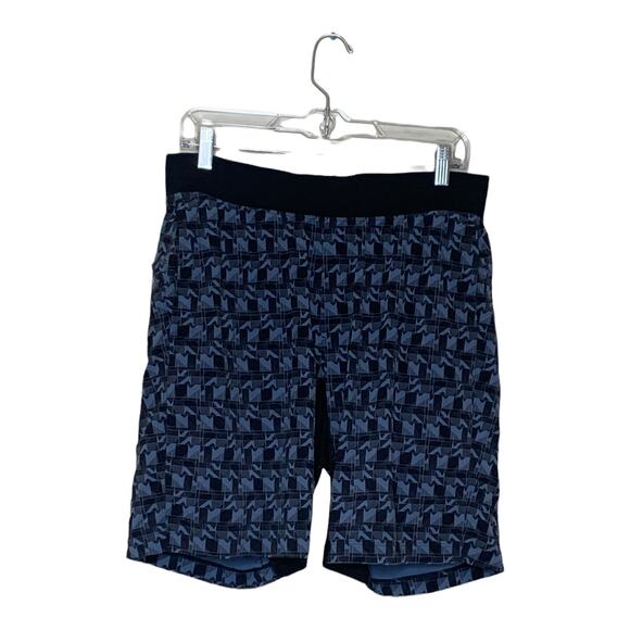 Lululemon Athletica geometric print lined training pull on shorts size M - Picture 3 of 7